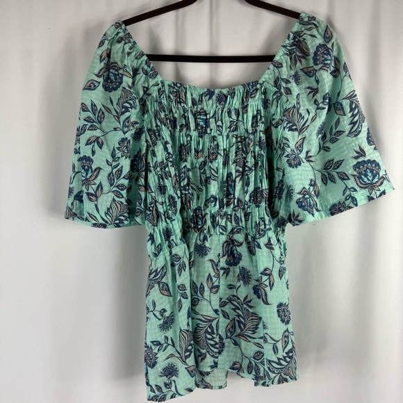 Lane Bryant Mint Floral Blouse - Picture 9 of 10
